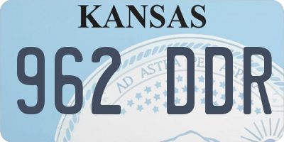 KS license plate 962DDR
