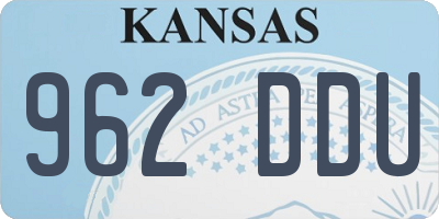 KS license plate 962DDU