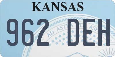KS license plate 962DEH