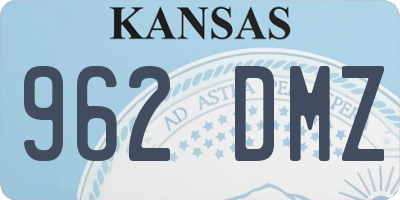 KS license plate 962DMZ