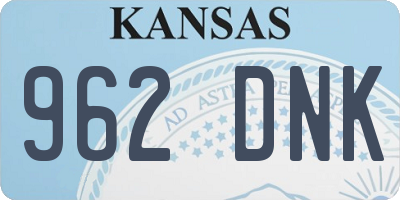 KS license plate 962DNK
