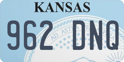 KS license plate 962DNQ