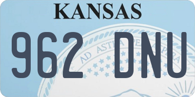 KS license plate 962DNU