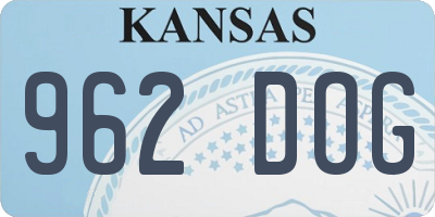 KS license plate 962DOG