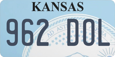 KS license plate 962DOL