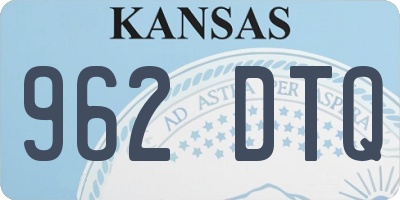 KS license plate 962DTQ