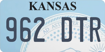 KS license plate 962DTR