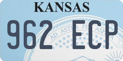 KS license plate 962ECP