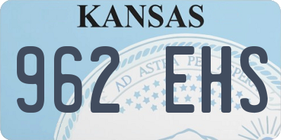 KS license plate 962EHS