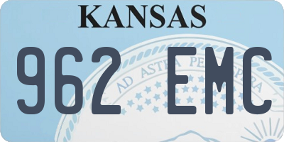 KS license plate 962EMC