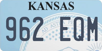 KS license plate 962EQM