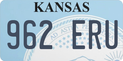 KS license plate 962ERU
