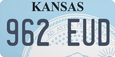 KS license plate 962EUD