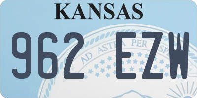 KS license plate 962EZW