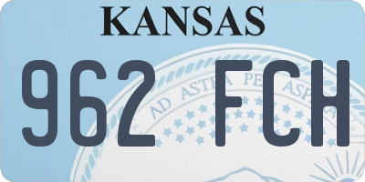 KS license plate 962FCH