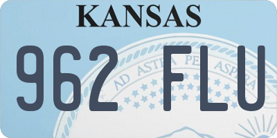 KS license plate 962FLU