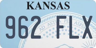 KS license plate 962FLX