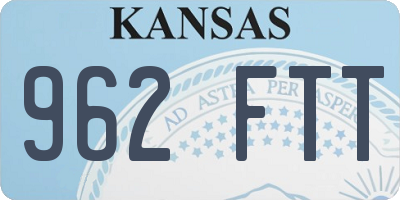 KS license plate 962FTT