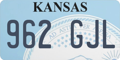 KS license plate 962GJL