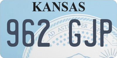 KS license plate 962GJP