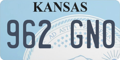 KS license plate 962GNO