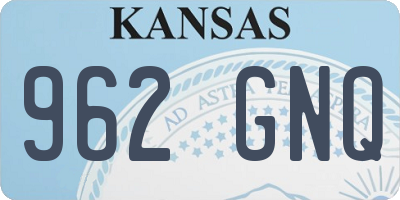 KS license plate 962GNQ