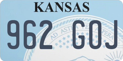 KS license plate 962GOJ