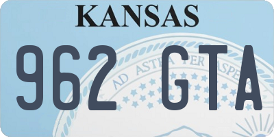 KS license plate 962GTA