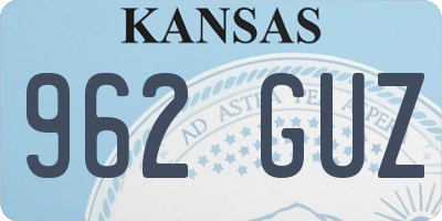 KS license plate 962GUZ
