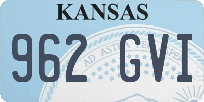 KS license plate 962GVI