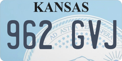 KS license plate 962GVJ