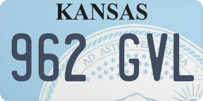 KS license plate 962GVL