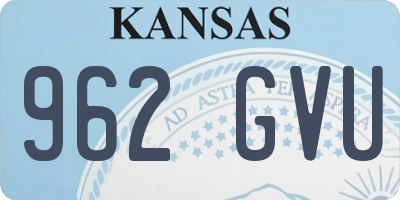 KS license plate 962GVU