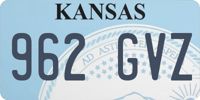 KS license plate 962GVZ