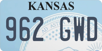 KS license plate 962GWD