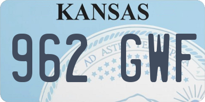 KS license plate 962GWF