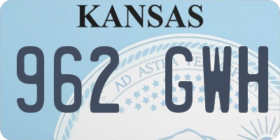 KS license plate 962GWH