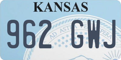 KS license plate 962GWJ