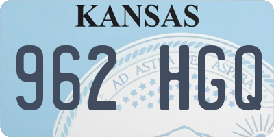 KS license plate 962HGQ