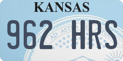 KS license plate 962HRS