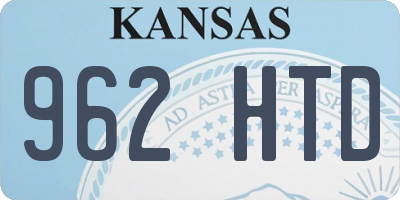 KS license plate 962HTD