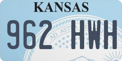 KS license plate 962HWH