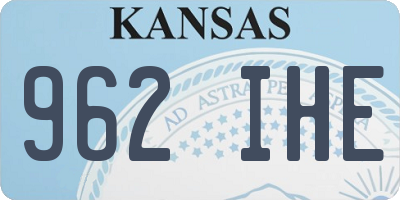 KS license plate 962IHE