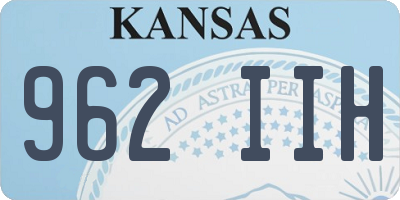 KS license plate 962IIH