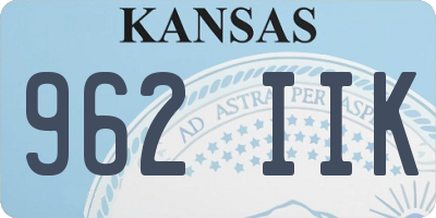KS license plate 962IIK