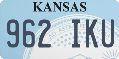 KS license plate 962IKU
