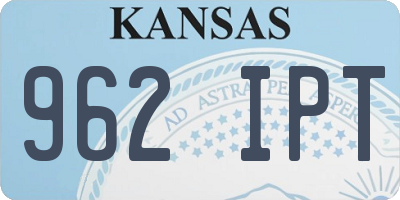 KS license plate 962IPT