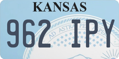 KS license plate 962IPY