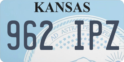 KS license plate 962IPZ