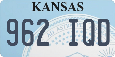 KS license plate 962IQD